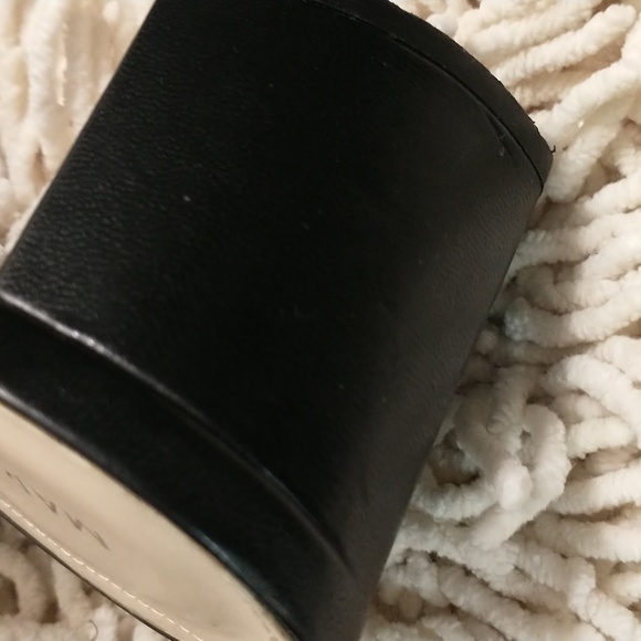 Marc Fisher Slingbacks black leather with block heel EUC size 9.5 - Picture 8 of 11